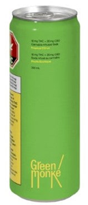Green Monke: Tropical Citrus 2:1 CBD/THC Beverage  (355ml)