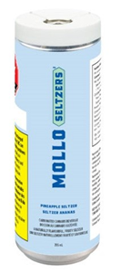 Mollo Seltzers: Pineapple 2:1 CBG/THC Seltzer (355ml)