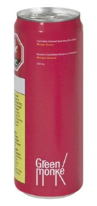 Green Monke: Mango Guava 2:1 CBD/THC Beverage (350ml)