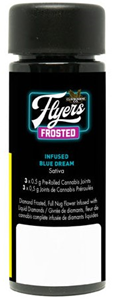 Claybourne: Frosted Flyers Blue Dream Diamond Infused Pre Rolls (3 x 0.5g)