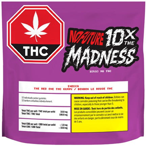 No Future: 10x The Madness: The Red One Indica Multi Pack Gummies (10 pcs)
