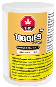 Biggies by EVEN: Orange Creamsicle 4:4:1 CBG/CBD/THC Gummies (4 pcs)