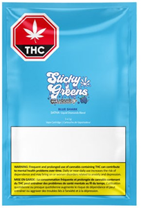 Sticky Greens: Blue Shark Liquid Diamond Blend Cartridge (1g)