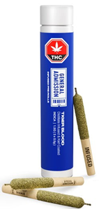General Admission: Tiger Blood Distillate Infused Pre Rolls (3 x 0.5g)