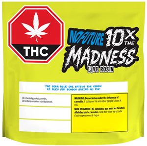 No Future: 10x The Madness - The Sour Blue One Live Rosin Sativa Multi Pack LTO Gummies (10 pcs)
