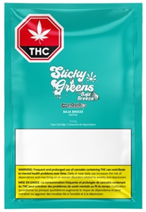Sticky Greens: Baja Breeze Liquid Diamond Blend Cartridge (1g)